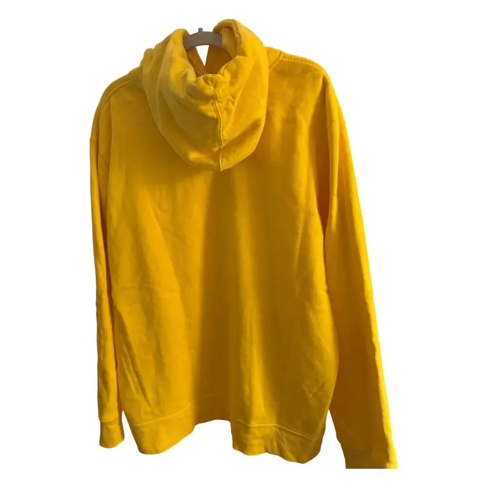 The North Face Mens XL Yellow Half Dome Logo Pullover Hoodie Sweatshirt